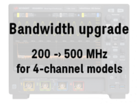 Keysight HD3BW-008 Bandwidth Upgrade, 200 MHz to 500 MHz for 4-Channel Models